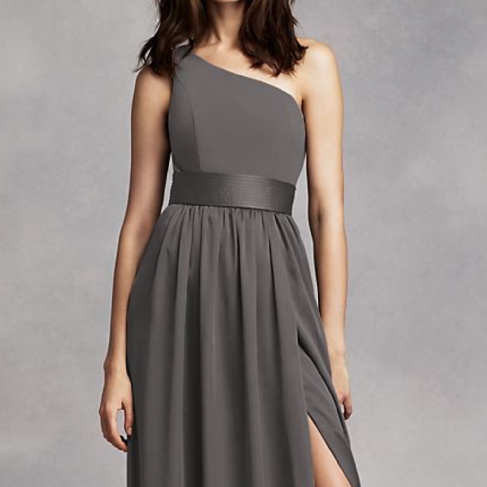 Vera Wang White Label bridesmaid grey dress